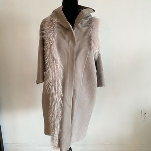 Fabbina Pilippe Wool Cashmere Cardigan with fur